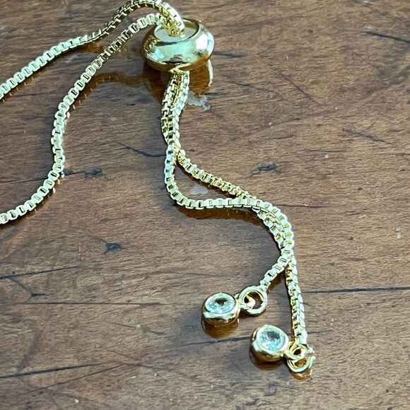 HANDMADE Natural Stone Druzy 18K GP Adjustable Bracelet - Picture 5 of 5